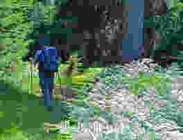 Galgen und Ruinen in der Surselva