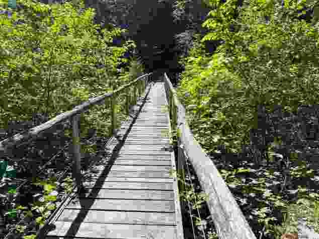 Ponte in legno sopra la Rovana di Campo.