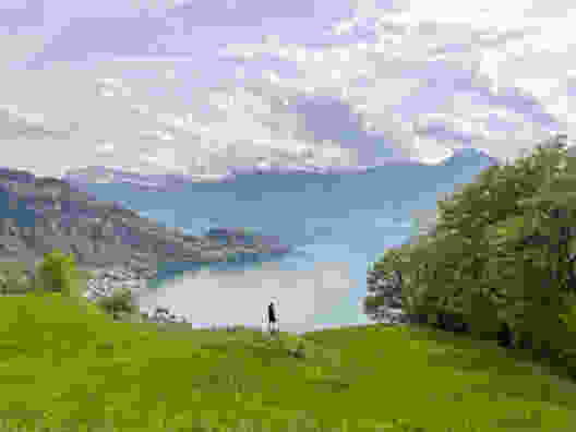Un beau panorama depuis la Wilenalmig sur Vitznau et les sommets.Photo: Wanderblondies