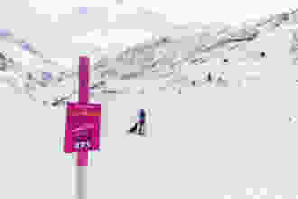 Der Schneeschuhtrail ist gut und klar markiert. Bild: Wanderblondies