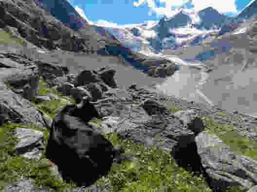 Ist man oben angekommen, bietet sich eine herrliche Aussicht mit freiem Blick auf den Moiry-Gletscher.
