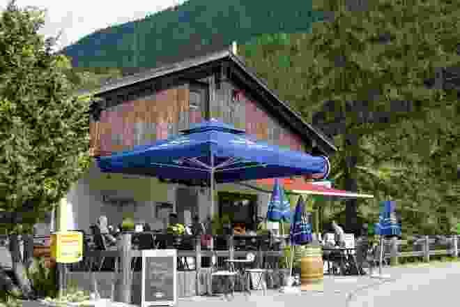 Die Wanderung startet beim Camping Brigga in Ritzingen.