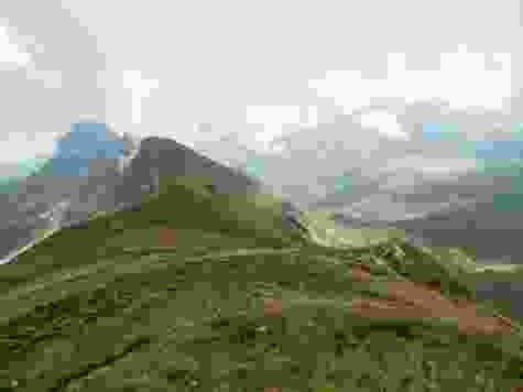 Aussicht von Abgschütz auf Melchsee-Frutt.