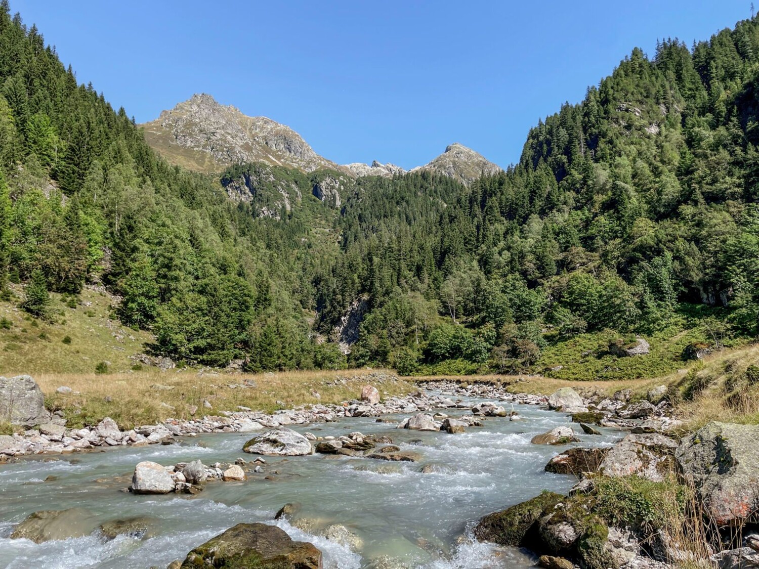 Der Steiwasser zu Beginn der Wanderung.