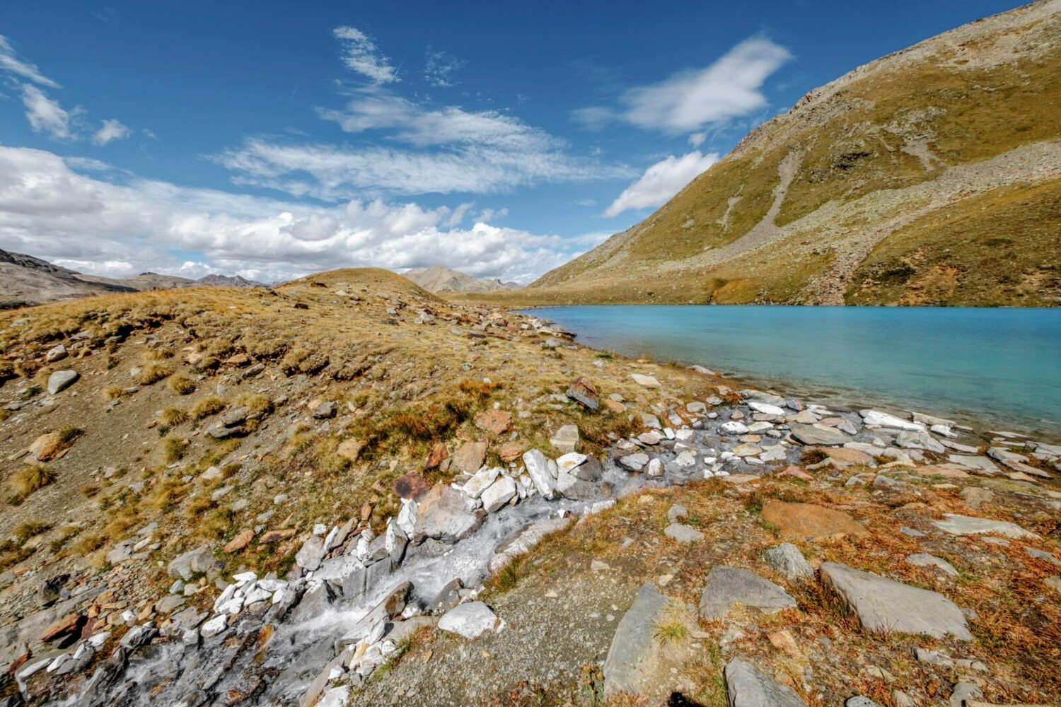 Der Ausfluss des Lago Vago.