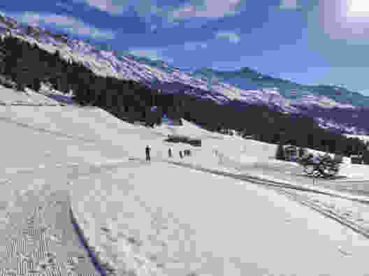 Loin des pistes de ski à Lenzerheide