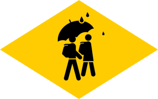 Rhombus «Wandern bei Regen»