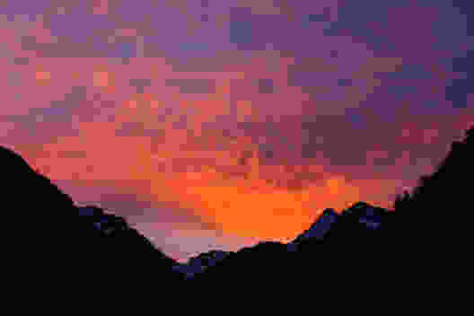 Abendstimmung über dem Lavizzaratal. Bild: Iris Kürschner