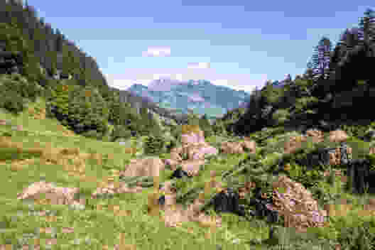 Zwischen Stofel und Herrenalp. Ab und zu geht der Blick zurück auf den Alpstein mit dem Säntis im Zentrum. Bild: Daniel Fleuti