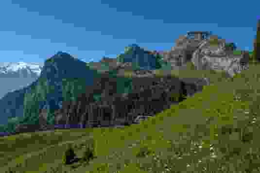 Le trio de l’Alp Lutersee: le Salistock, le Hohliecht et le Widderfeld Stock.