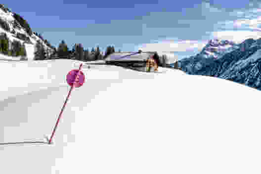 Die Alphütte von Le Rard mit dem Spitzhorn im Hintergrund. Bild: Fredy Joss