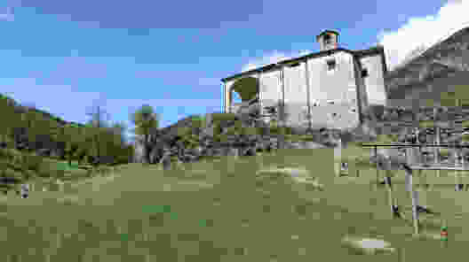Une chapelle, peu avant le Castello di Seravalle. Bild: Loïc von Matt