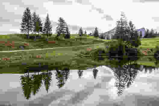 Ein namenloser See nahe dem Glaubenbielenpass.