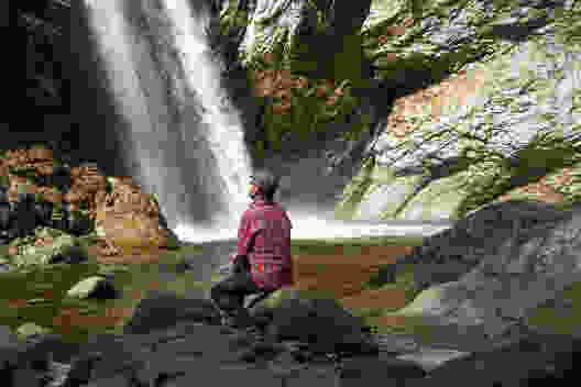 Am Ziel: Der Wasserfall im Chessiloch. Bilder: Reto Wissmann