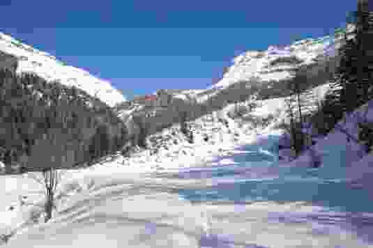Le Majingsee est invisible en hiver. C’est là que se termine l’itinéraire.