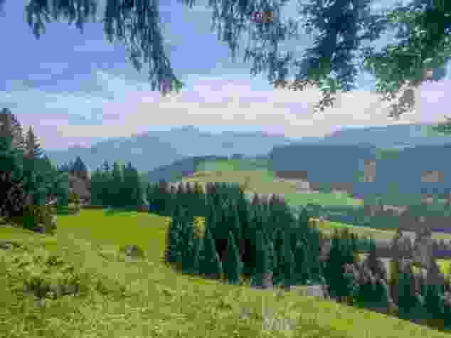Le Säntis et encore le Säntis: on le voit aussi lors de la descente.
