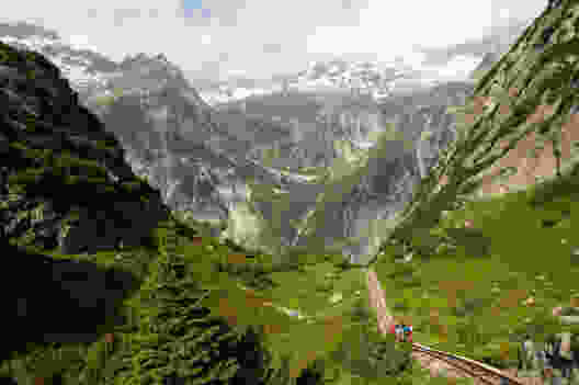 Le Gelmerbahn à l’état pur: on se sent parfois descendre à la verticale. Photo: Raja Läubli