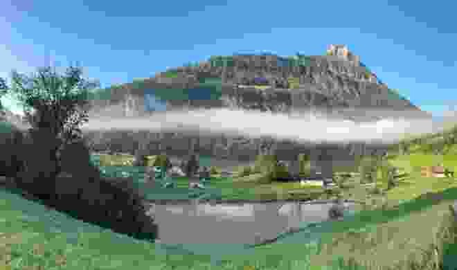 Situation idyllique: le petit lac et le Niderbauen Chulm