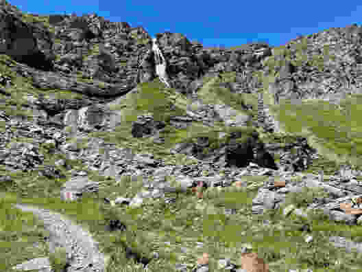 Der Wasserfall des Ritzibachs von Wysse Bode aus. Bild: Rémy Kappeler