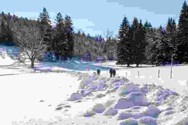 Quel plaisir de se promener dans un paysage hivernal bien enneigé.