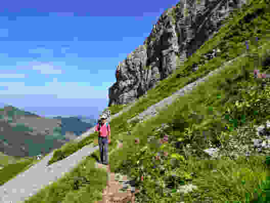 Im Aufstieg zum Hinter Jochli. Bild: Sabine Joss