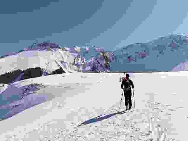Au début de la randonnée, avec le col du Kaiseregg en face de soi.