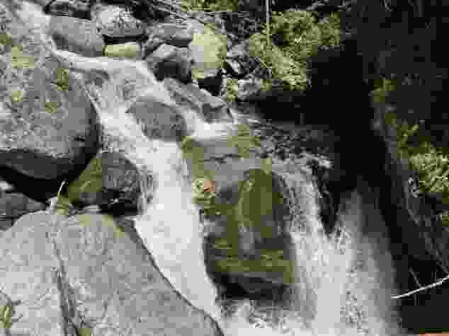 Eindrucksvoller Blick auf den Wildbach Rovana